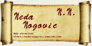 Neda Nogović vizit kartica